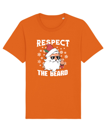 amuzant de Craciun - Respect the beard  Bright Orange