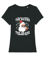 amuzant de Craciun - You do not choose the beard  Tricou mânecă scurtă guler larg fitted Damă Expresser