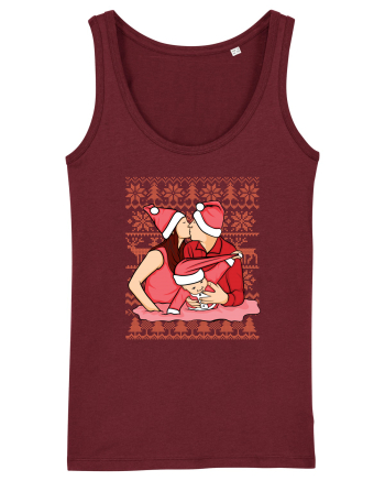 pentru Craciun in familie - Christmas kiss Burgundy