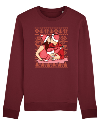 pentru Craciun in familie - Christmas kiss Burgundy
