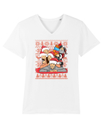pentru Craciun in familie - Christmas surprise Tricou mânecă scurtă guler V Bărbat Presenter