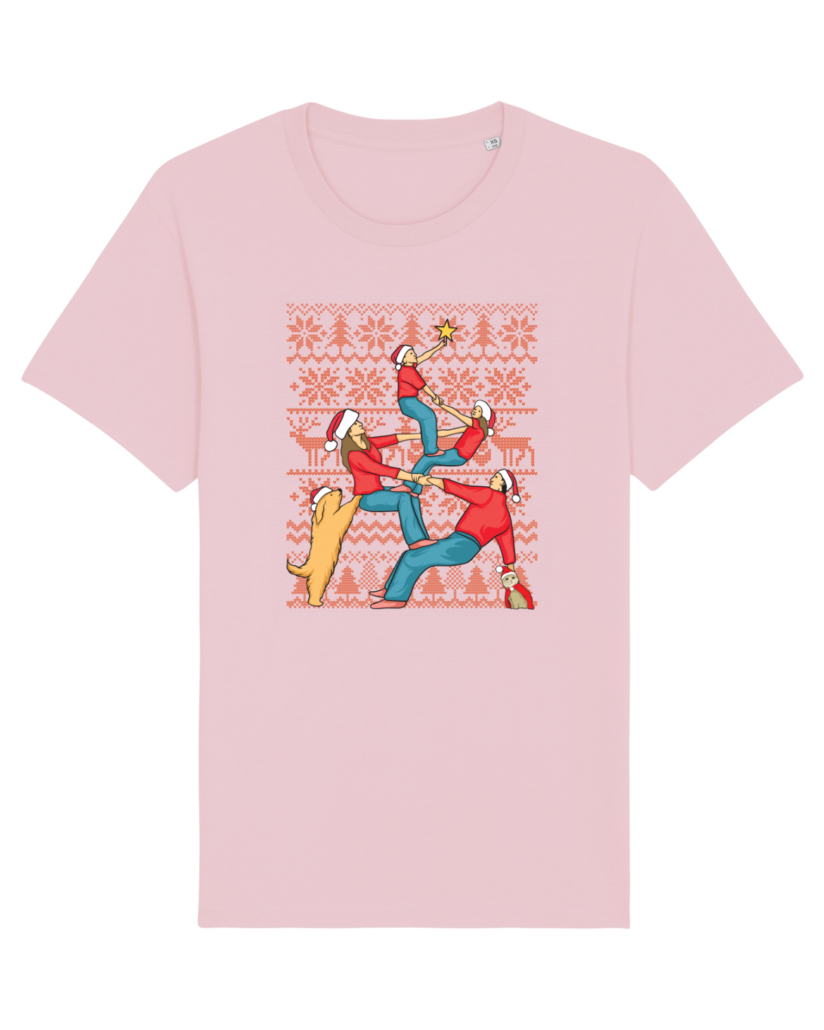 Tricou mânecă scurtă Unisex Rocker Cotton Pink