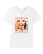 pentru Craciun in familie - Our Christmas gift Tricou mânecă scurtă guler V Bărbat Presenter