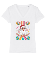 retro de Craciun - Christmas baby Tricou mânecă scurtă guler V Damă Evoker