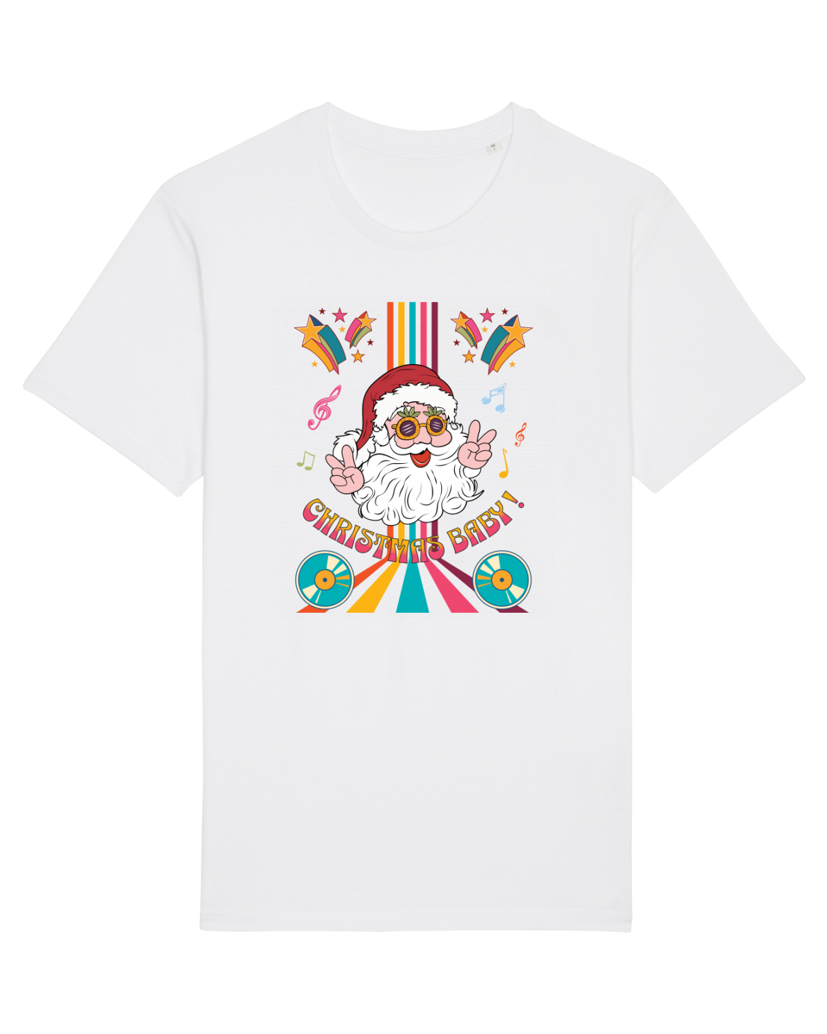 Tricou mânecă scurtă Unisex Rocker White