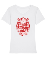 retro de Craciun - Feeling Groovy Tricou mânecă scurtă guler larg fitted Damă Expresser