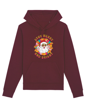 retro de Craciun - Stay merry and bright Burgundy