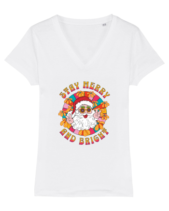 retro de Craciun - Stay merry and bright White