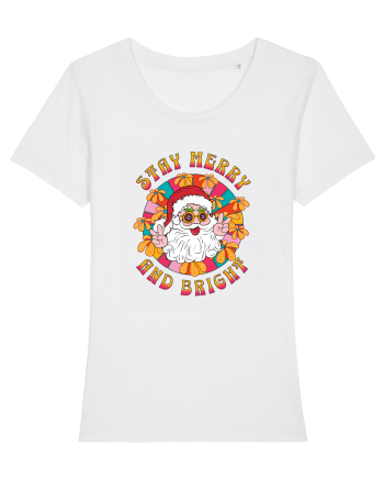 retro de Craciun - Stay merry and bright White