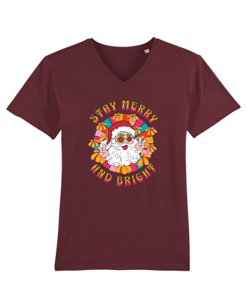 retro de Craciun - Stay merry and bright Burgundy