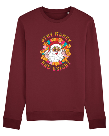 retro de Craciun - Stay merry and bright Burgundy