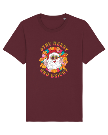 retro de Craciun - Stay merry and bright Burgundy