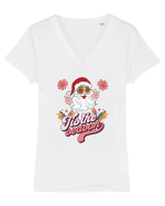 retro de Craciun - Tis the season Tricou mânecă scurtă guler V Damă Evoker