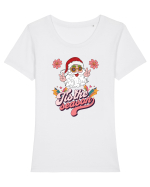 retro de Craciun - Tis the season Tricou mânecă scurtă guler larg fitted Damă Expresser