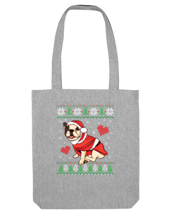 de Craciun cu caini - French bulldog Heather Grey