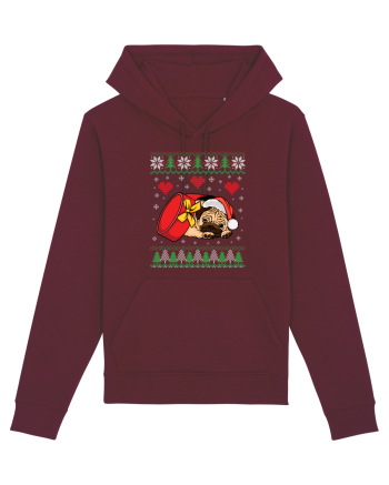 de Craciun cu caini - Pug Burgundy