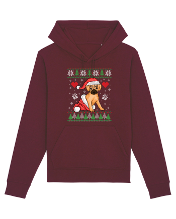 de Craciun cu caini - Puggle Burgundy