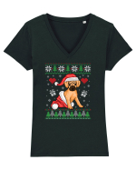 de Craciun cu caini - Puggle Tricou mânecă scurtă guler V Damă Evoker