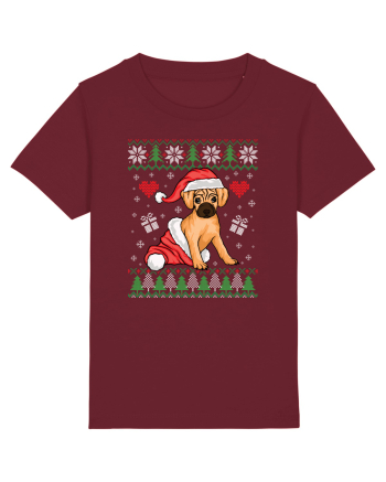 de Craciun cu caini - Puggle Burgundy