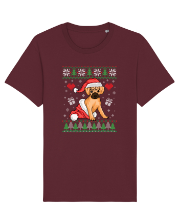 de Craciun cu caini - Puggle Burgundy