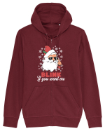 amuzant de Craciun - Blink if you want me  Hanorac cu fermoar Unisex Connector