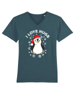 amuzant de Craciun - I love hugs  Tricou mânecă scurtă guler V Bărbat Presenter