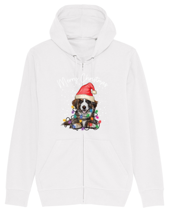 de Craciun cu luminite - Border Collie White