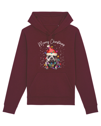 de Craciun cu luminite - Bulldog Burgundy