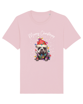 de Craciun cu luminite - Bulldog Cotton Pink