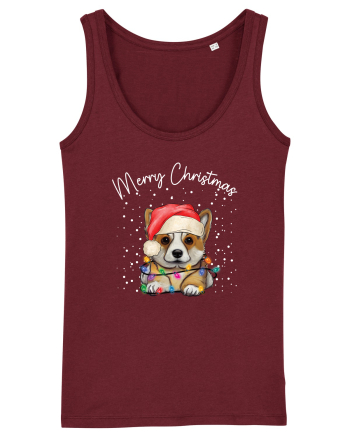 de Craciun cu luminite - Corgi Burgundy