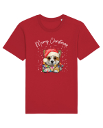 de Craciun cu luminite - Corgi Tricou mânecă scurtă Unisex Rocker