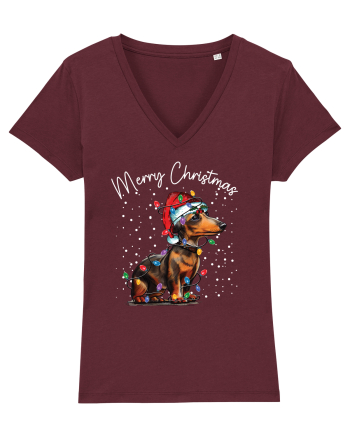 de Craciun cu luminite - Dachshund Burgundy
