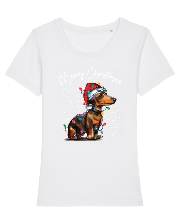 de Craciun cu luminite - Dachshund White