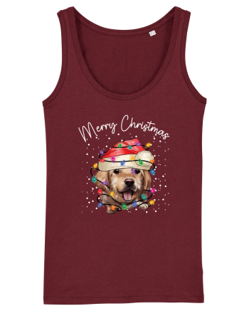 de Craciun cu luminite - Golden Retriever Burgundy
