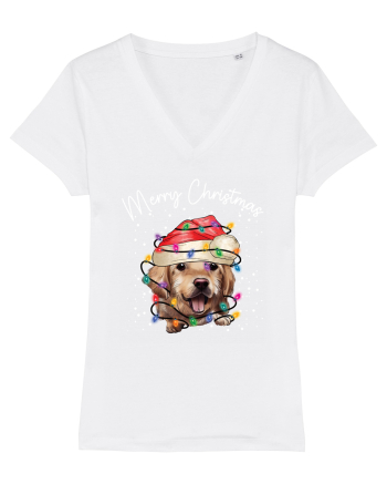 de Craciun cu luminite - Golden Retriever White