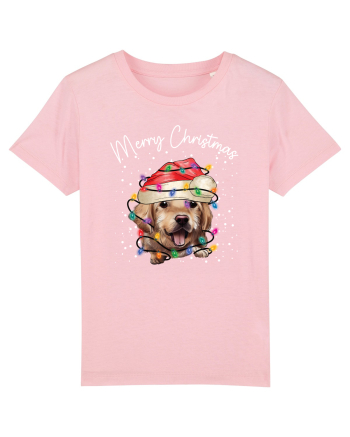 de Craciun cu luminite - Golden Retriever Cotton Pink