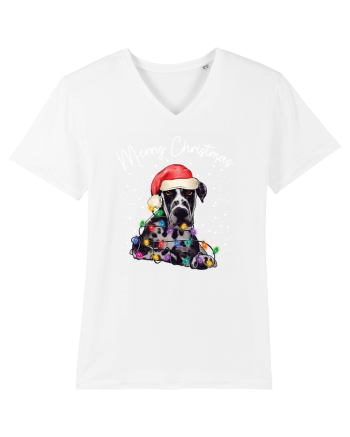 de Craciun cu luminite - Great Dane White