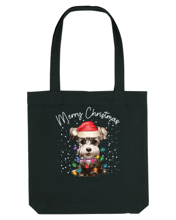de Craciun cu luminite - Miniature Schnauzer Black