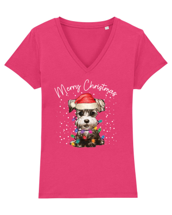 de Craciun cu luminite - Miniature Schnauzer Raspberry