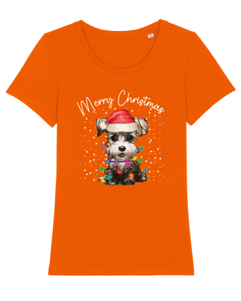 de Craciun cu luminite - Miniature Schnauzer Bright Orange