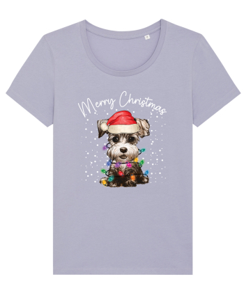 de Craciun cu luminite - Miniature Schnauzer Lavender