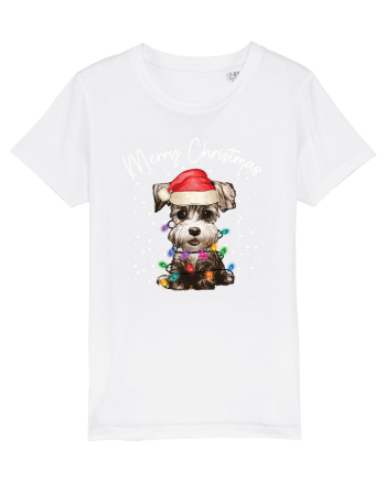 de Craciun cu luminite - Miniature Schnauzer White