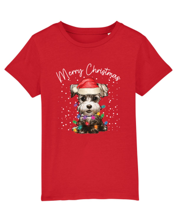 de Craciun cu luminite - Miniature Schnauzer Red