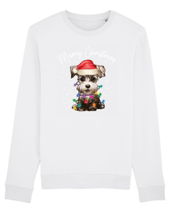 de Craciun cu luminite - Miniature Schnauzer White
