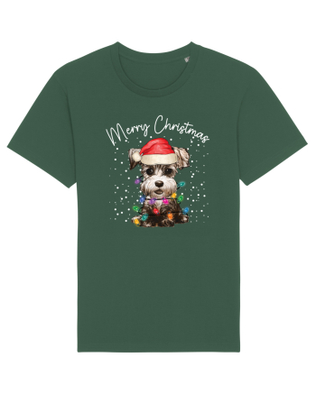 de Craciun cu luminite - Miniature Schnauzer Bottle Green