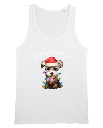 de Craciun cu luminite - Miniature Schnauzer White