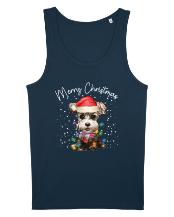 de Craciun cu luminite - Miniature Schnauzer Navy