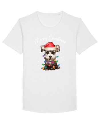 de Craciun cu luminite - Miniature Schnauzer White