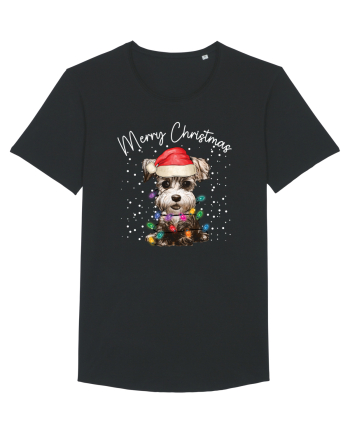 de Craciun cu luminite - Miniature Schnauzer Black