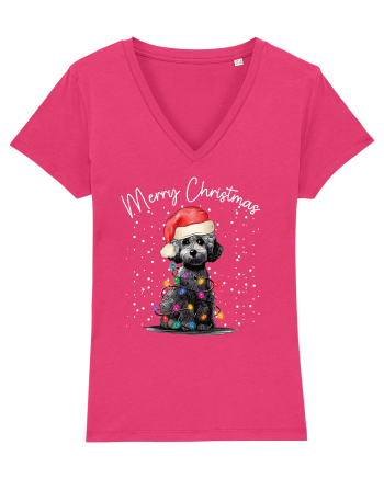 de Craciun cu luminite - Poodle Raspberry